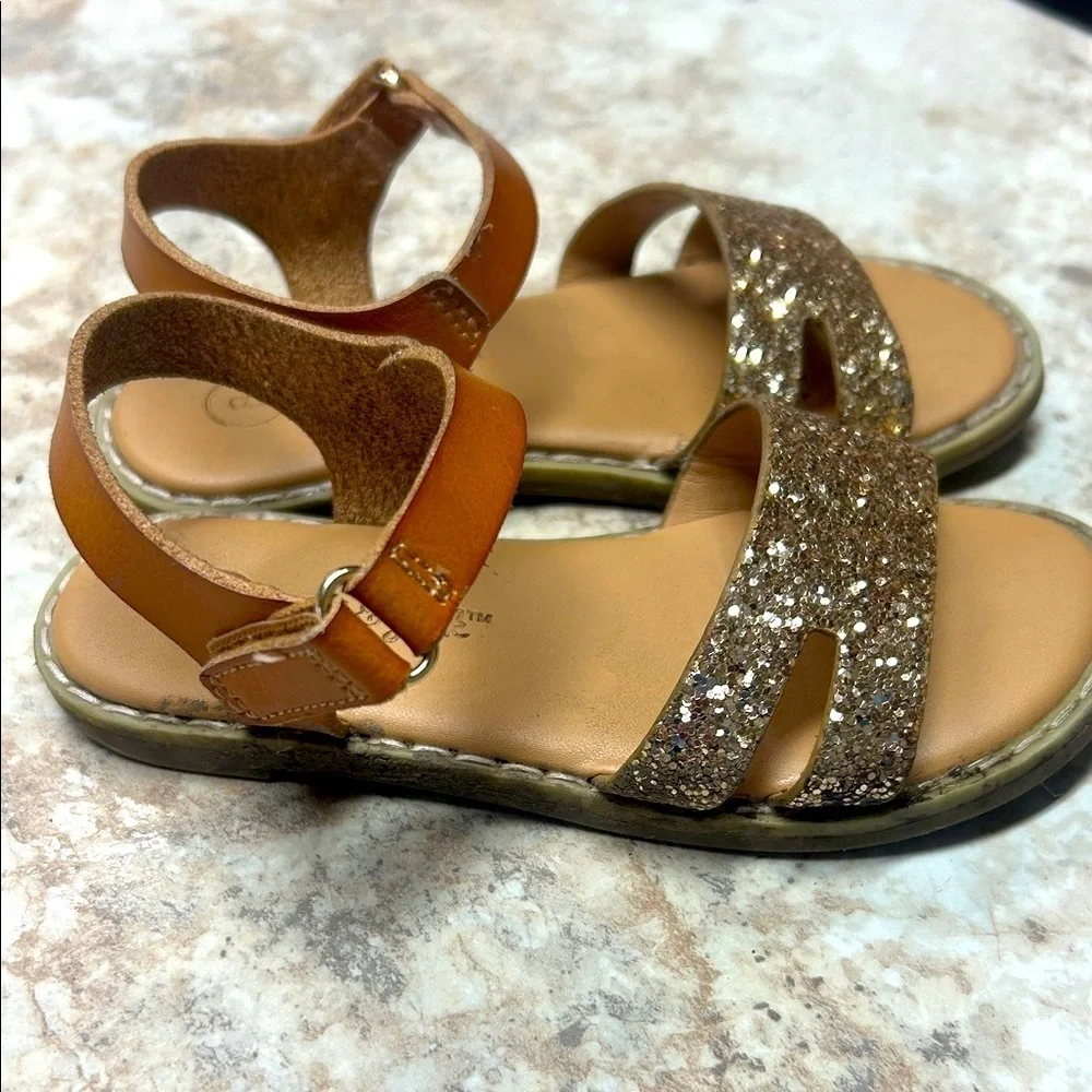 Cat & Jack Glittery Tan Kids Sandals